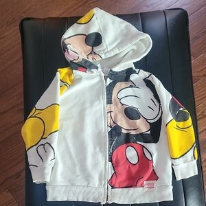 Zara Kids Mickey Mouse Hoodie - White, Yellow, Red